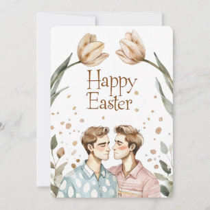Elegant Watercolor Gay par Påsk Card Julkort