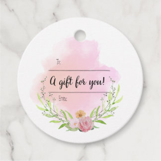 Elegant Watercolor Gift-Märkre - "A Gift for You" Gåvor Etiketter