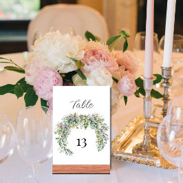 Elegant Watercolor Greenery Bröllop Bordsnummer
