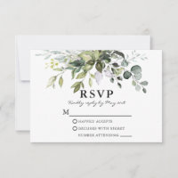 Elegant Watercolor Greenery Bröllop