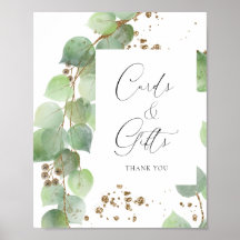 Elegant Watercolor Greenery Bröllopskort & Gifts