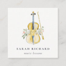 Elegant Watercolor Guitar Musician Music Teacher