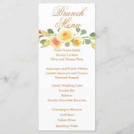 Elegant Watercolor Gul ros Bouquet Meny