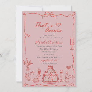 Elegant Watercolor Hand plockade Doodles whimsical Inbjudningar