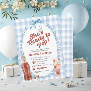 Elegant Watercolor hon är redo att explodera Baby Inbjudningar