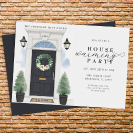 Elegant Watercolor Houseuppvärmning Party Inbjudningar