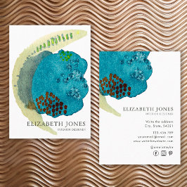 Elegant Watercolor Insida Designer Abstrakt Visitkort