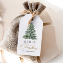 Elegant Watercolor Julgran Helgdag