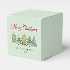 Elegant Watercolor Julgran Julfest Presentaskar