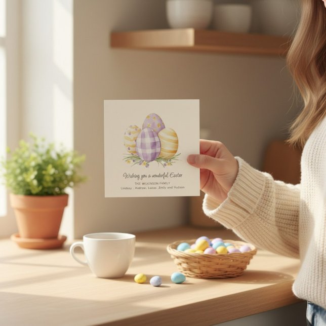 Elegant Watercolor Lavender easter Greeting card  Inbjudningar (Skapare uppladdad)