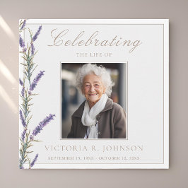 Elegant Watercolor Lavender Firande of Life Inbjudningar