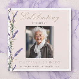 Elegant Watercolor Lavender Firande of Life Inbjudningar