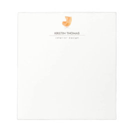 Elegant Watercolor Leather Ordförande Insida Desig Anteckningsblock