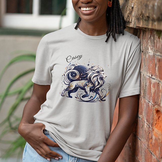 Elegant Watercolor Leo Zodiac Anpassningsbar T Shirt (Skapare uppladdad)