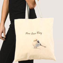 Elegant Watercolor Long-Tailed Tit Pure Snow Fairy Tygkasse