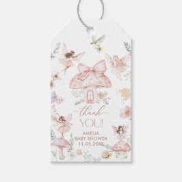 Elegant Watercolor Magic Blommigt Fairy Princess B Presentetikett
