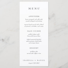 Elegant Watercolor Magnolia Botanical Bröllop Menu Meny