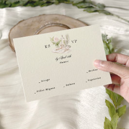 Elegant Watercolor Manor Garden WedWedding OSA Kort