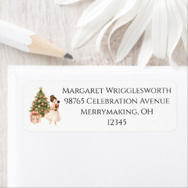 Elegant Watercolor Nötknäppare Suite Returadress Etikett