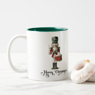 Elegant Watercolor Nutcracker Christmas Två-Tonad Mugg