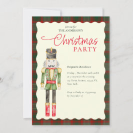 Elegant Watercolor Nutcrackers Christmas Party  Julkort
