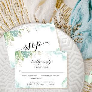 Elegant Watercolor och Airy Greenery OSA kort