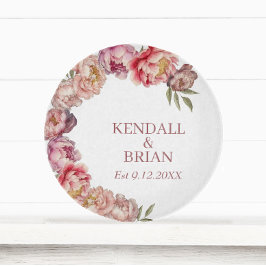 Elegant Watercolor Peony Anpassningsbar Family