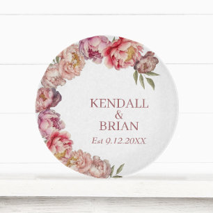 Elegant Watercolor Peony Anpassningsbar Family