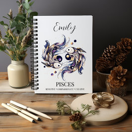 Elegant Watercolor Pisces Zodiac Anpassningsbar Jo