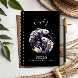 Elegant Watercolor Pisces Zodiac Anpassningsbar Jo