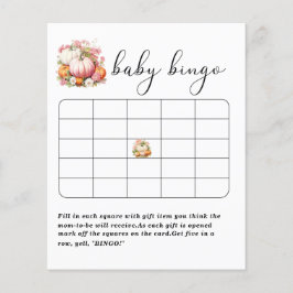 Elegant Watercolor Pumpkin babydusch bingo-spel
