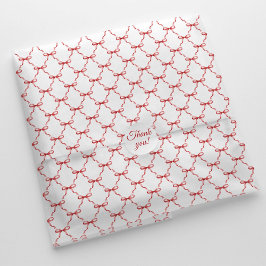 Elegant Watercolor Red Bow Trellis Pattern