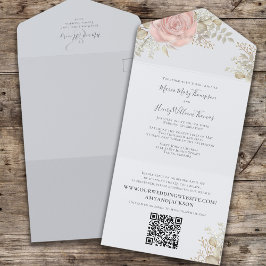 Elegant Watercolor Ro Guld QR-kodwebbplats