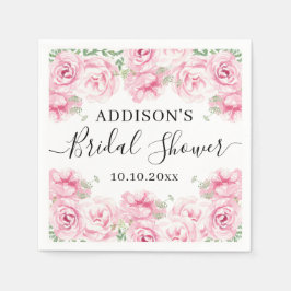 Elegant Watercolor Ro Möhippa Pappersservett