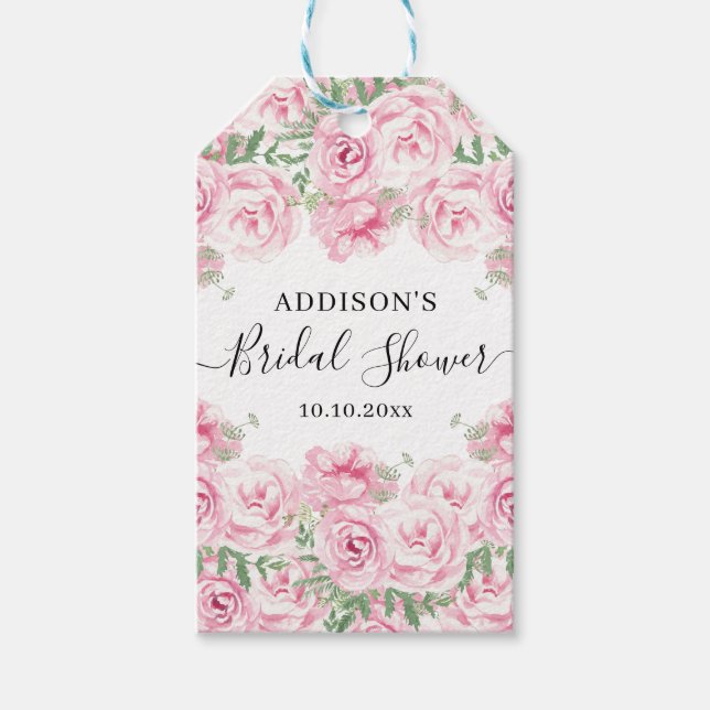 Elegant Watercolor Ro Möhippa Presentetikett (Framsidan)