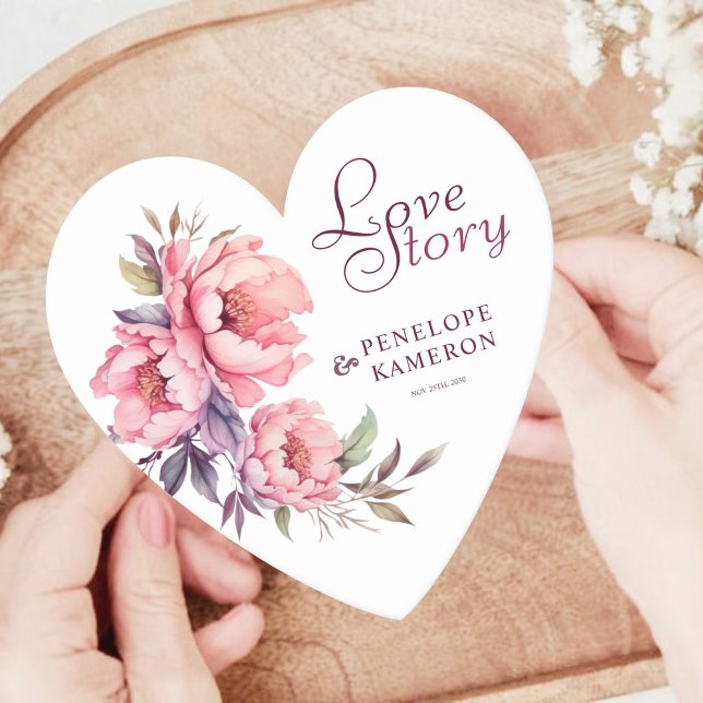 Elegant Watercolor Rosa Peonies Underlägg Papper (Skapare uppladdad)