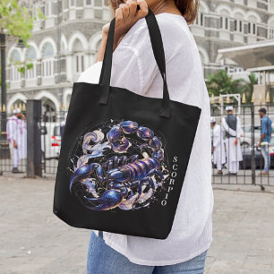Elegant Watercolor Scorpio Zodiac Black Tygkasse