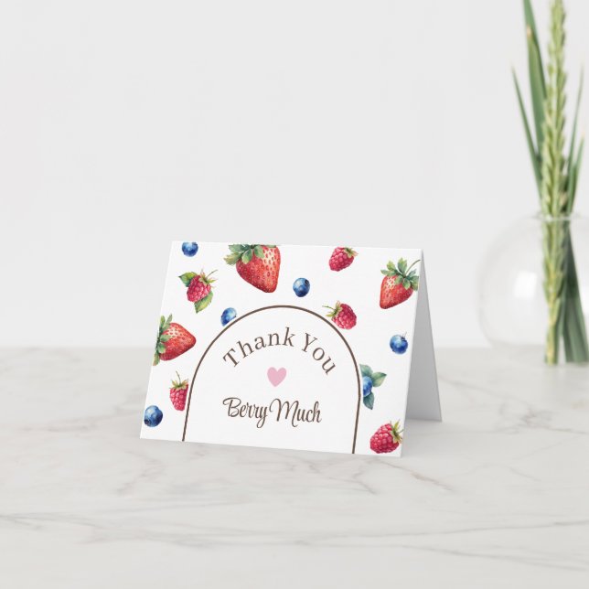 Elegant Watercolor Strawberry Tack Berry Mycket (Framsida)