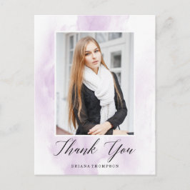 Elegant Watercolor Studenten Photo Tack Vykort