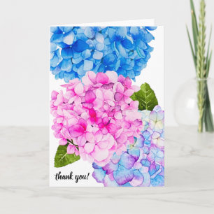 Elegant Watercolor Summer Flowers Tack! Tack Kort