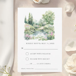 Elegant Watercolor Summer Garden Ligcape OSA Kort