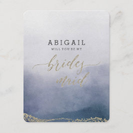 Elegant Watercolor Surfa blir min bridesaid Inbjudningar