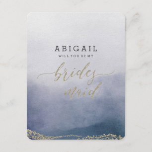 Elegant Watercolor Surfa blir min bridesaid Inbjudningar