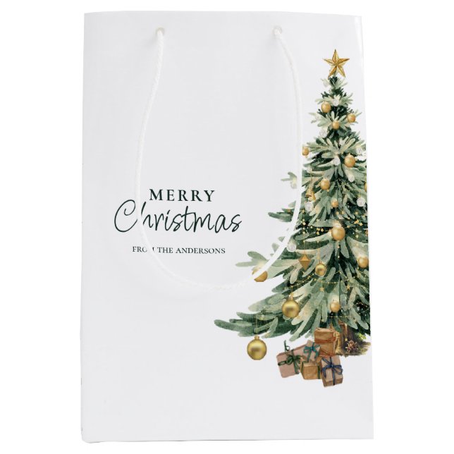 Elegant Watercolor Tree Christmas Party  (Framsidan)