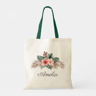 Elegant Watercolor Tropical Blommigt Bridesmaid Tygkasse