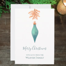 Elegant Watercolor Turcos jul Bauble