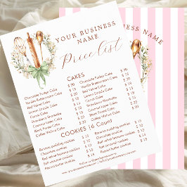 Elegant Watercolor Utensils Cooking Bakery Flyer