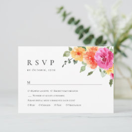 Elegant Watercolor Vild Flowers Blommigt Bröllop OSA Kort