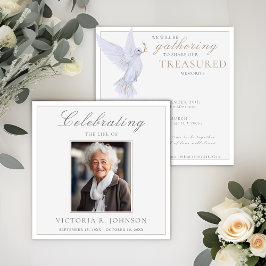 Elegant Watercolor White Dove Firande of Life Inbjudningar