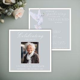 Elegant Watercolor White Dove Firande of Life Inbjudningar